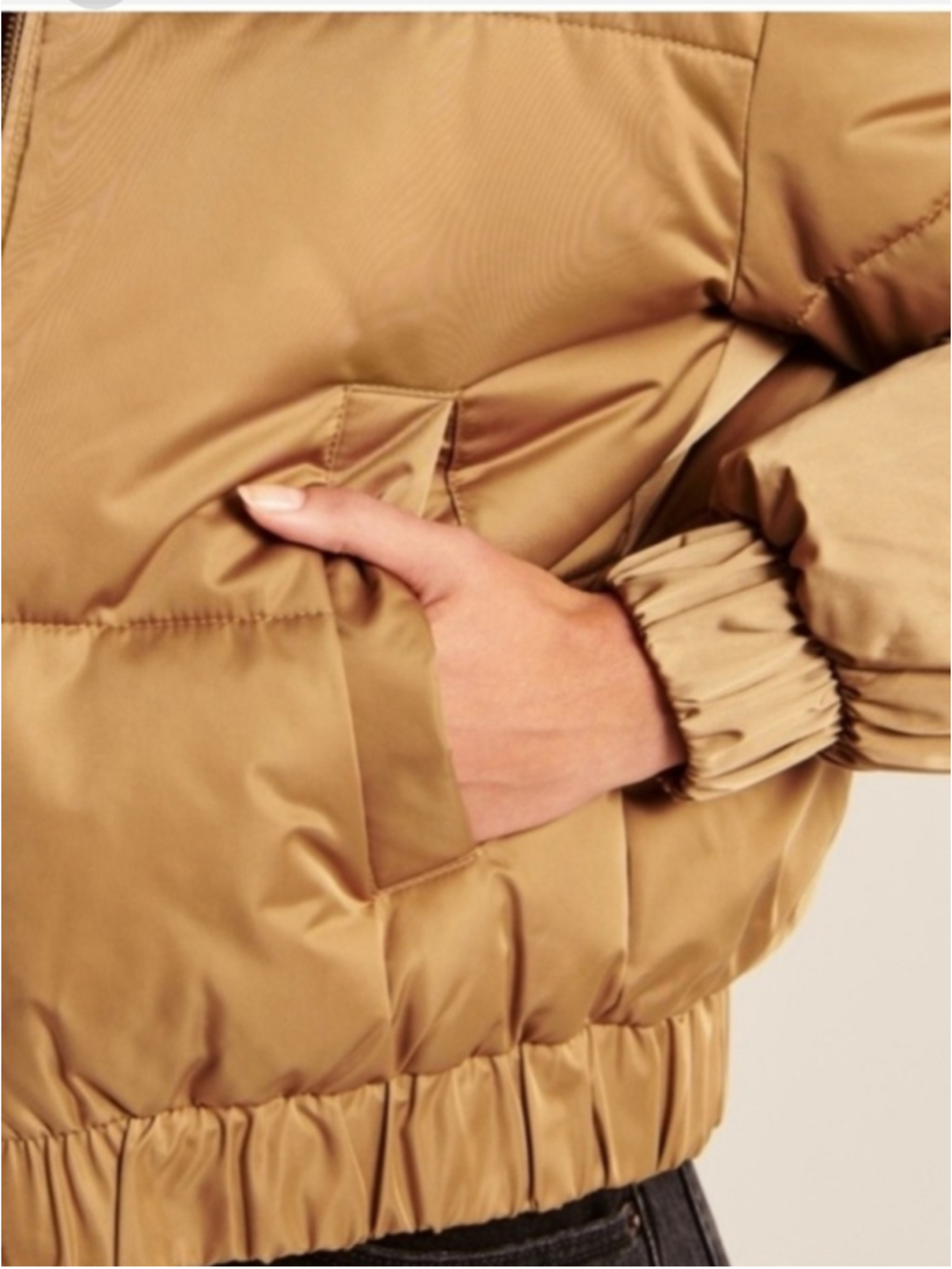 Abercrombie & Fitch Ultra Collection Mini Puffer Jacket Satin Brown Size XXL - Picture 5 of 15